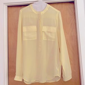 Never worn Banana Republic yellow silk blouse